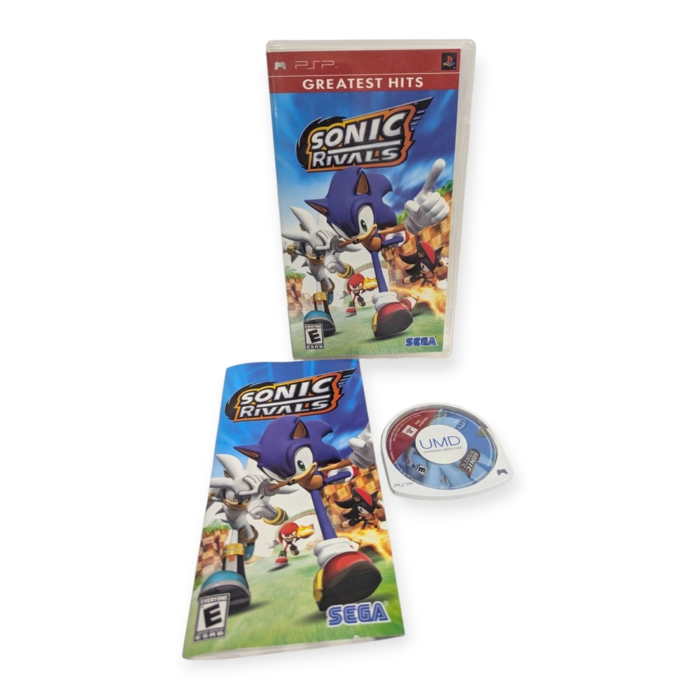 Sonic Rivals Sony PSP Greatest Hits SEGA 2006 CIB Complete with‎ Manual UMD Disc